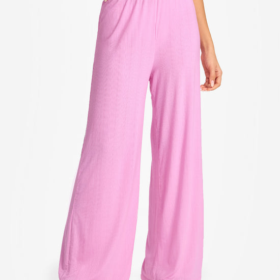SOULVOR Wide Leg Casual Pants Macaron Pink @model_info:A1