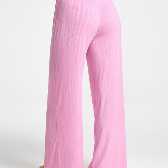 SOULVOR Wide Leg Casual Pants Macaron Pink @model_info:A2