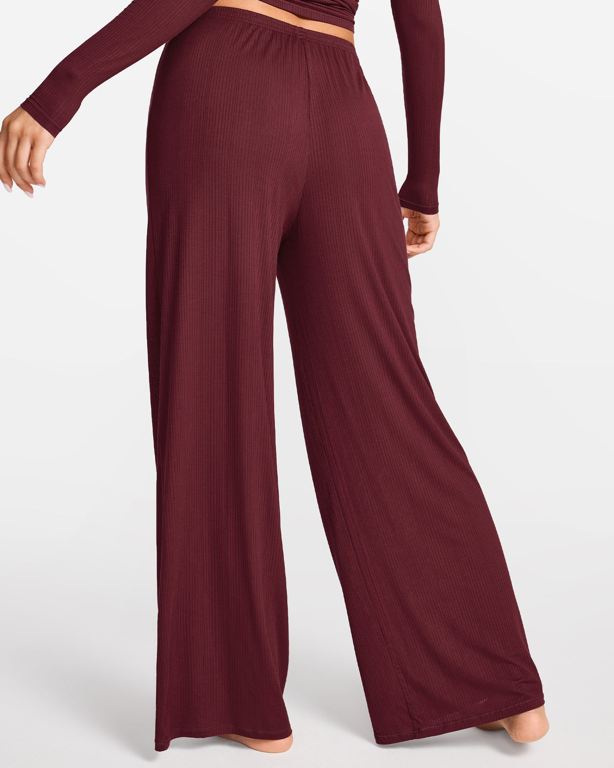 SOULVOR Wide Leg Casual Pants Rum Raisin @model_info:A2