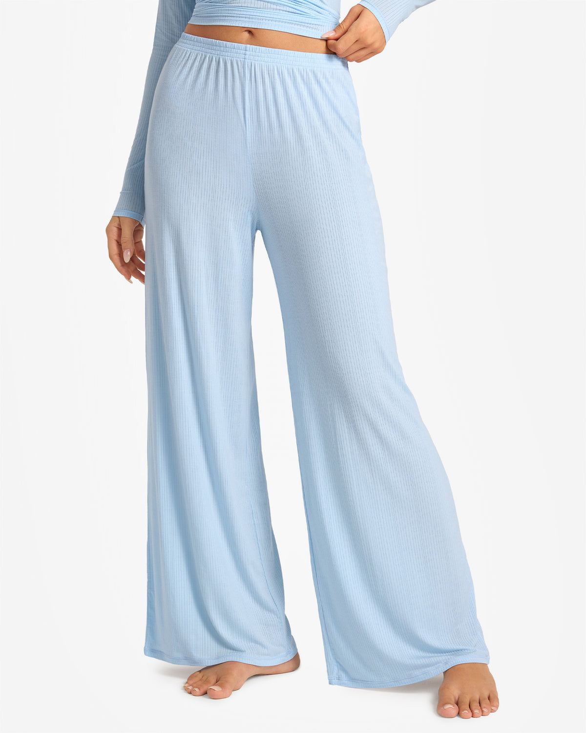 SOULVOR Wide Leg Casual Pants Light Glacier @model_info:A1