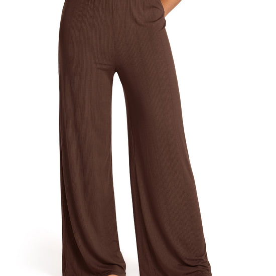 SOULVOR Wide Leg Casual Pants Hazelnut @model_info:A1