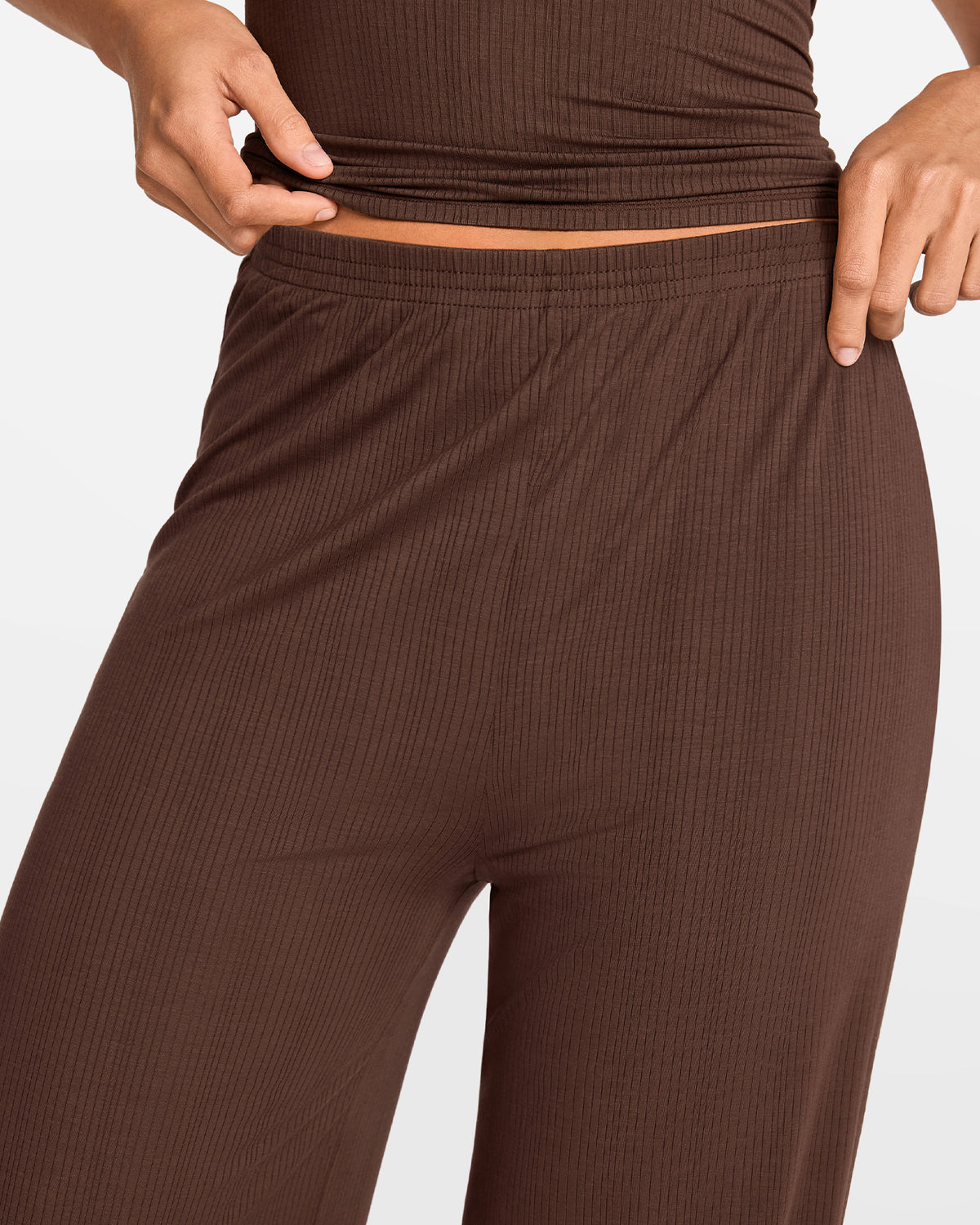 SOULVOR Wide Leg Casual Pants Hazelnut @model_info:A3