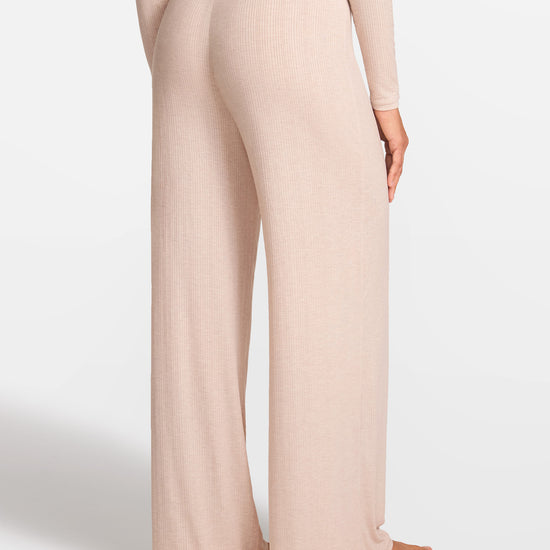 SOULVOR Wide Leg Casual Pants Light Khaki Heather @model_info:A2