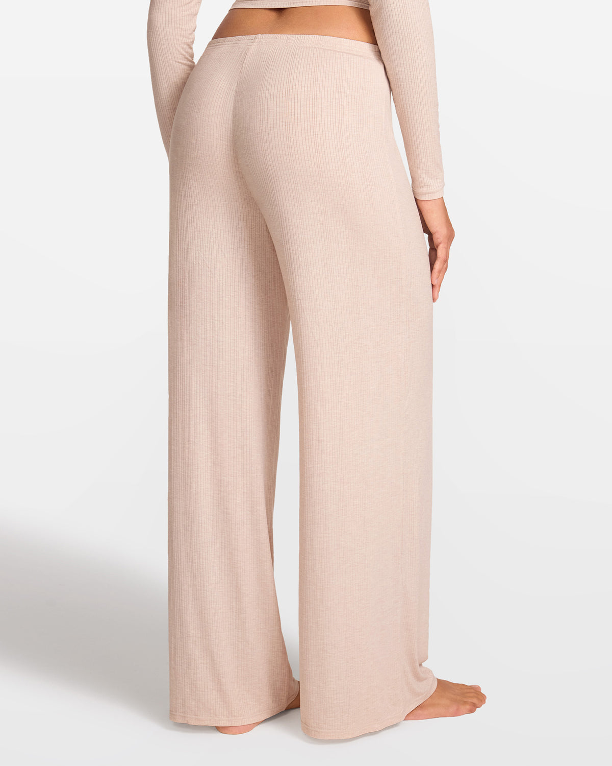 SOULVOR Wide Leg Casual Pants Light Khaki Heather @model_info:A2