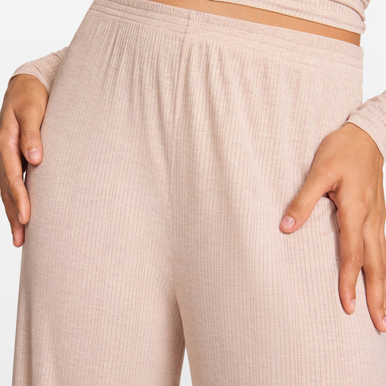 SOULVOR Wide Leg Casual Pants Light Khaki Heather @model_info:A3