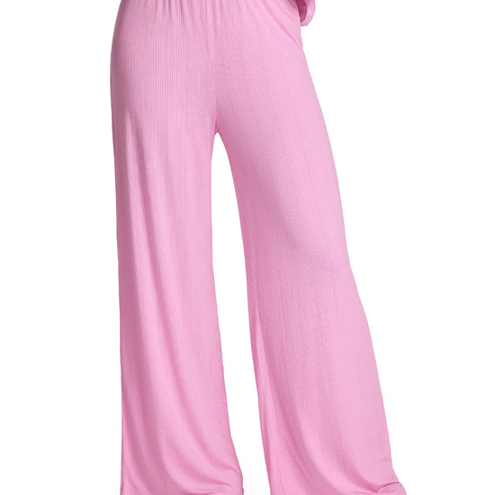 SOULVOR Wide Leg Casual Pants Macaron Pink @model_info:A1